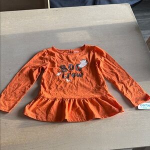 Carter's Orange Long Sleeve 'Boo Crew' Tee